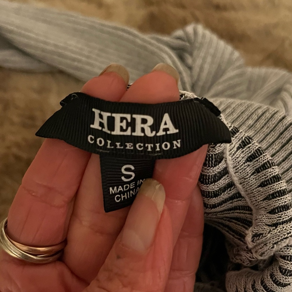 Hera Collection Gray Ribbed Cowl Neck Sweater - Picture 4 of 4